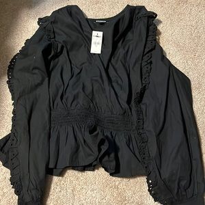 NWT express peplum blouse eyelet